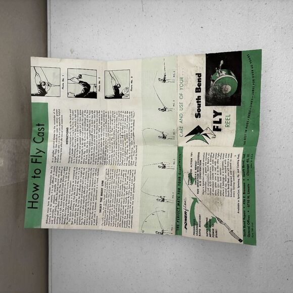 Rare Condition Vtg South Bend 1140 Oren-O-Matic Fly Reel In Box W/ Manual - NICE - Picture 3 of 12